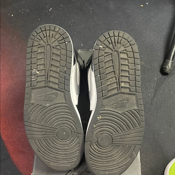 Jordan Women’s  Black and White High-Top Sneakers - Picture 7 of 7